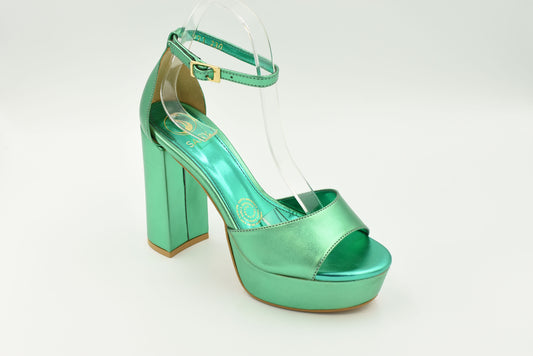 Sandalia Tacon Alto Verde 3973