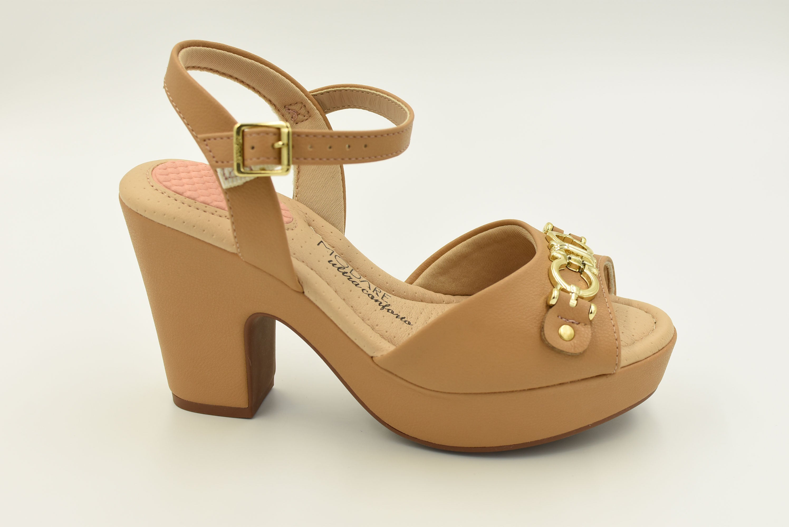 Capri Camel Sandalia Alto 7165120