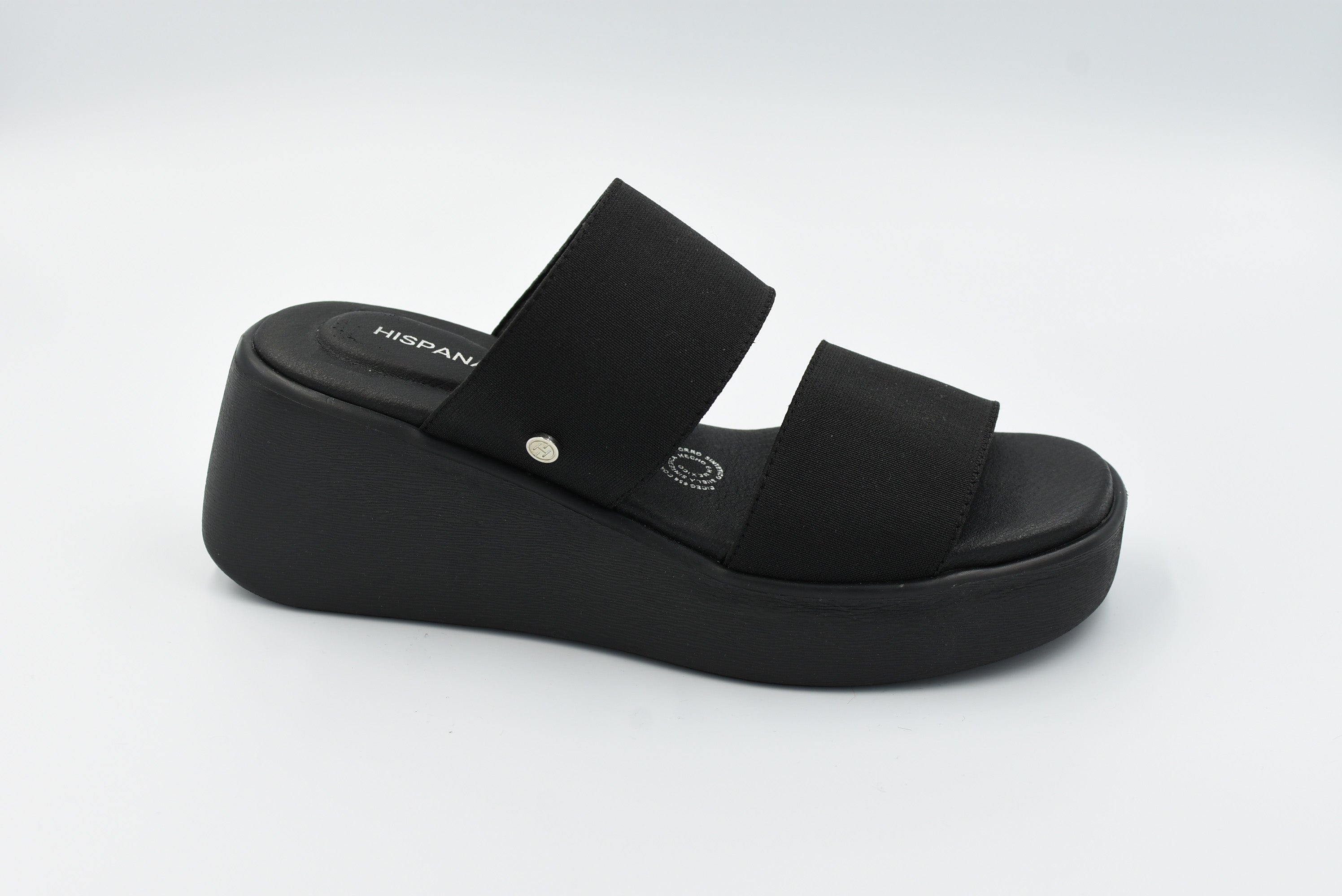 Camille Sandalia Medio Elastico Negro